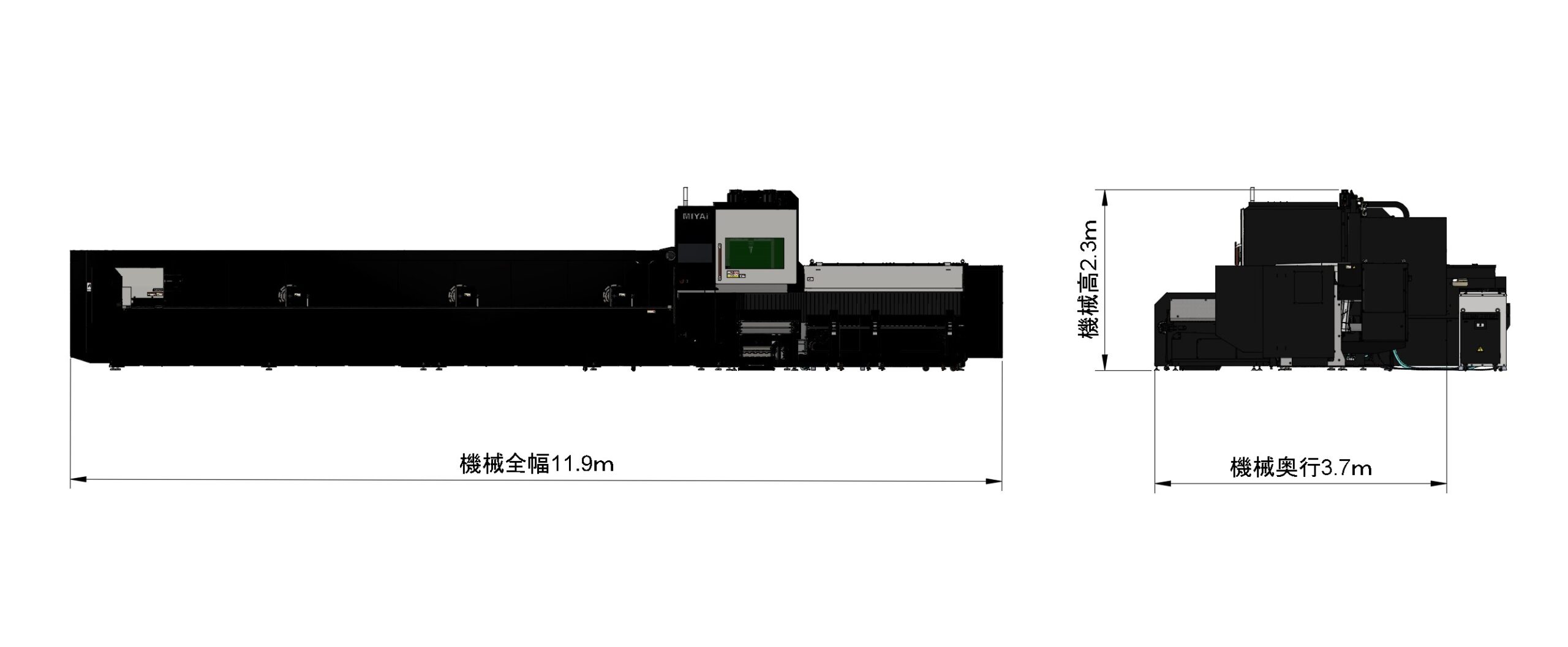 パイプレーザー加工機　小型